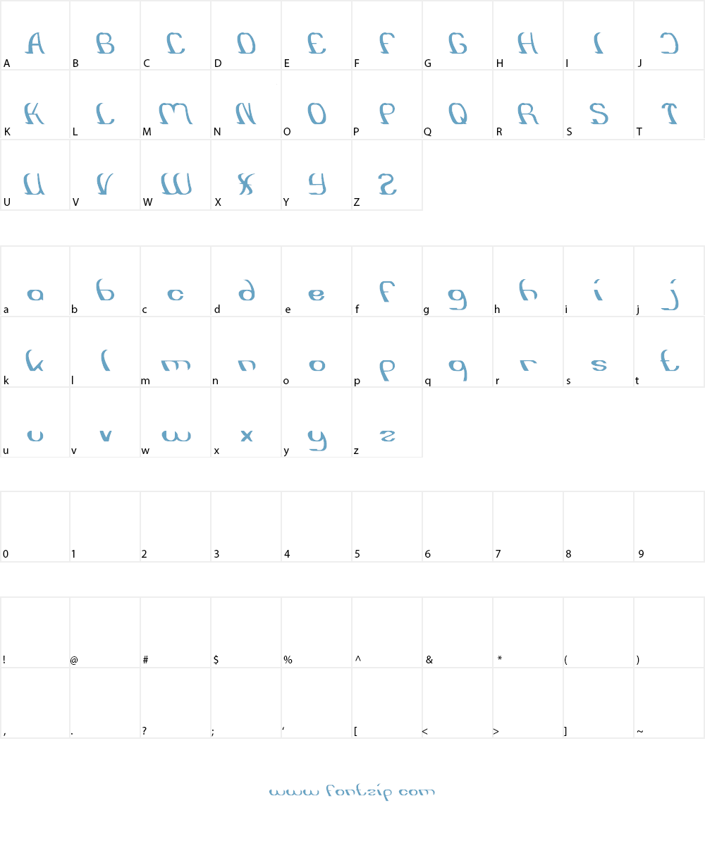 SURFING and Play Font Character